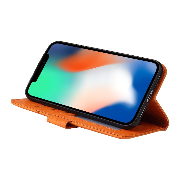 For iPhone X / XS GQUTROBE Right Angle Leather Phone Case(Orange) - HoMEdemic™ 