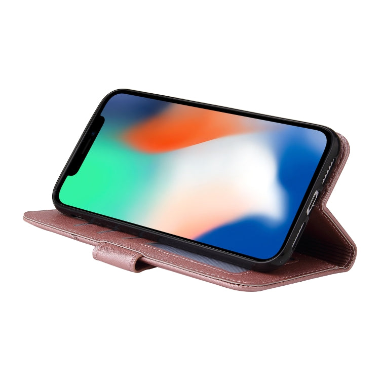 For iPhone X / XS GQUTROBE Right Angle Leather Phone Case(Rose Gold) - HoMEdemic™ 