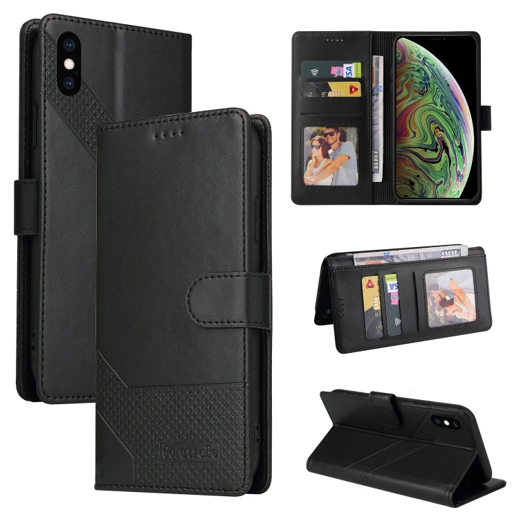For iPhone X / XS GQUTROBE Skin Feel Magnetic Leather Phone Case(Black) - HoMEdemic™ 