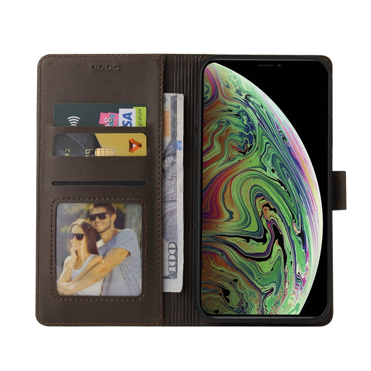 For iPhone X / XS GQUTROBE Skin Feel Magnetic Leather Phone Case(Brown) - HoMEdemic™ 