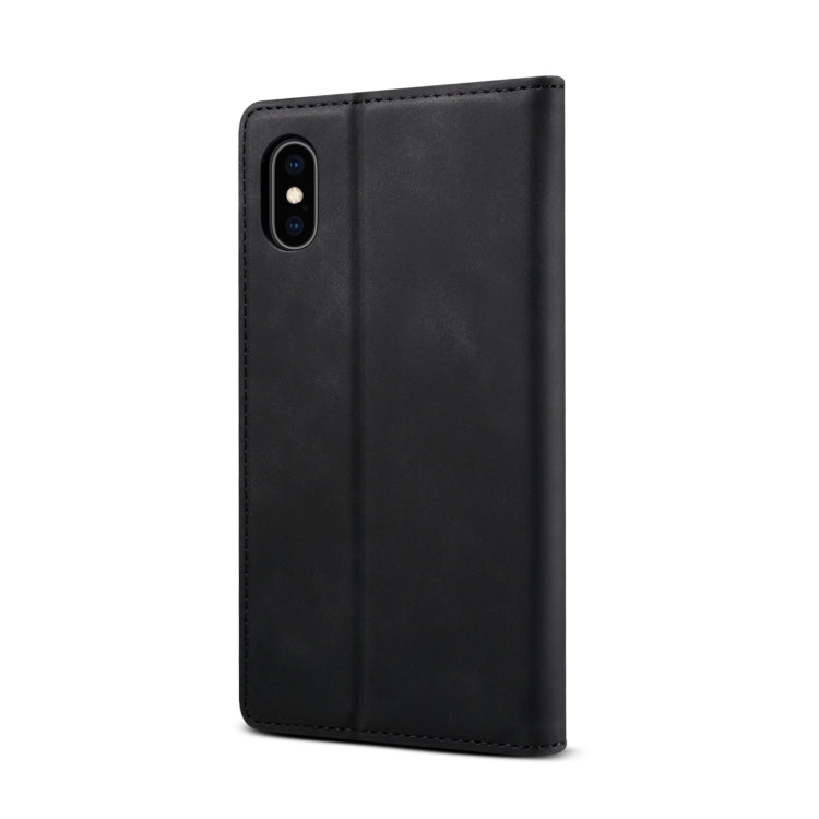 For iPhone X / XS GUSSIM GS-001 Business Style Horizontal Flip Skin Feel PU Leather Case with Holder & Card Slots & Wallet & Photo Frame(Black) - HoMEdemic™ 