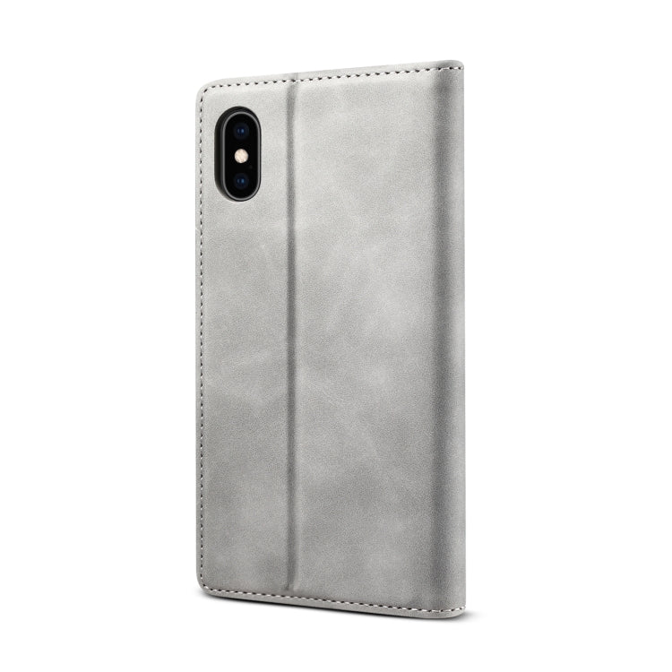For iPhone X / XS GUSSIM GS-001 Business Style Horizontal Flip Skin Feel PU Leather Case with Holder & Card Slots & Wallet & Photo Frame(Gray) - HoMEdemic™ 