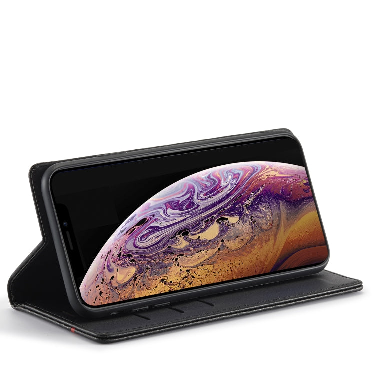 For iPhone X / XS LC.IMEEKE Carbon Fiber PU + TPU Horizontal Flip Leather Case with Holder & Card Slot & Wallet(Horizontal Black) - HoMEdemic™ 