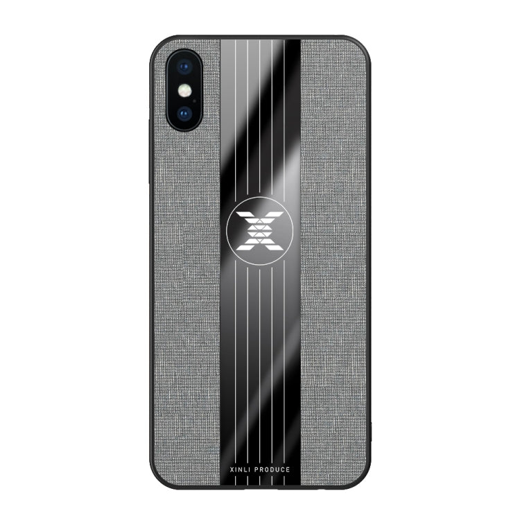 For iPhone X / XS XINLI Stitching Cloth Texture Shockproof TPU Protective Case(Gray) - HoMEdemic™ 