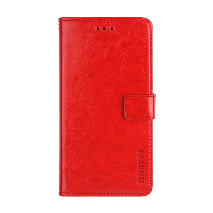 For iPhone X idewei Crazy Horse Texture Horizontal Flip Leather Case with Holder & Card Slots & Wallet(Red) - HoMEdemic™ 