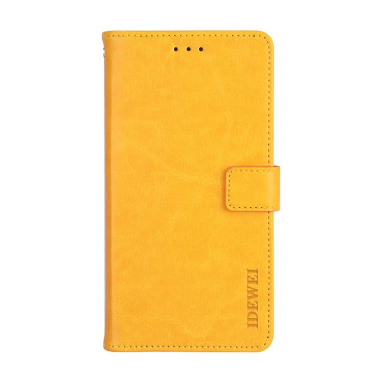 For iPhone X idewei Crazy Horse Texture Horizontal Flip Leather Case with Holder & Card Slots & Wallet(Yellow) - HoMEdemic™ 