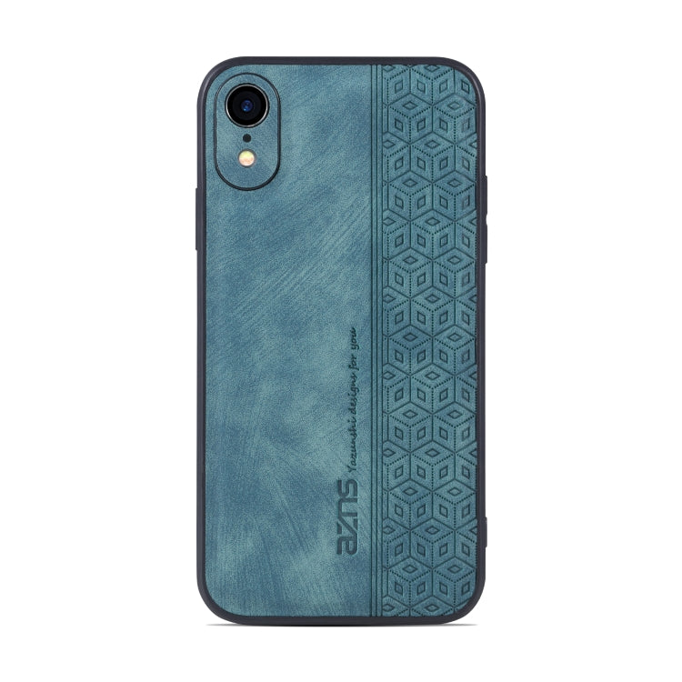 For iPhone XR AZNS 3D Embossed Skin Feel Phone Case(Dark Green) - HoMEdemic™ 
