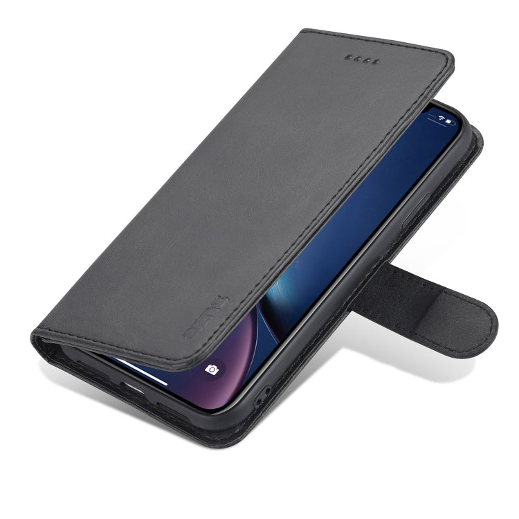 For iPhone XR AZNS Skin Feel Calf Texture Horizontal Flip Leather Case with Card Slots & Holder & Wallet(Black) - HoMEdemic™ 