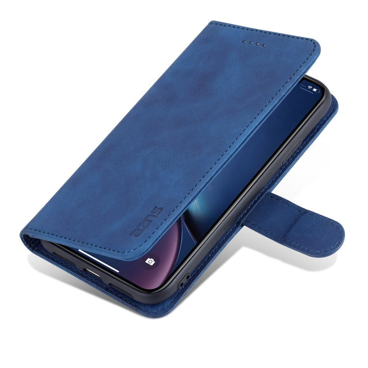 For iPhone XR AZNS Skin Feel Calf Texture Horizontal Flip Leather Case with Card Slots & Holder & Wallet(Blue) - HoMEdemic™ 