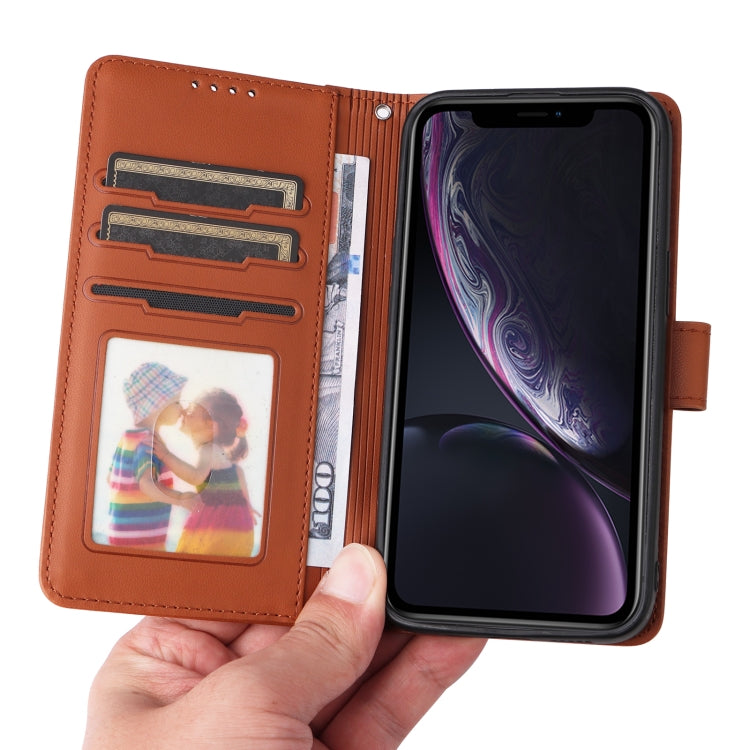 For iPhone XR BETOPNICE BN-005 2 in 1 Detachable Imitate Genuine Leather Phone Case(Brown) - HoMEdemic™ 