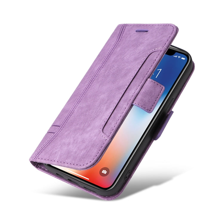 For iPhone XR BETOPNICE Dual-side Buckle Leather Phone Case(Purple) - HoMEdemic™ 