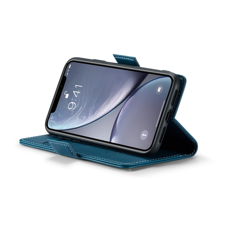 For iPhone XR CaseMe 023 Butterfly Buckle Litchi Texture RFID Anti-theft Leather Phone Case(Blue) - HoMEdemic™ 