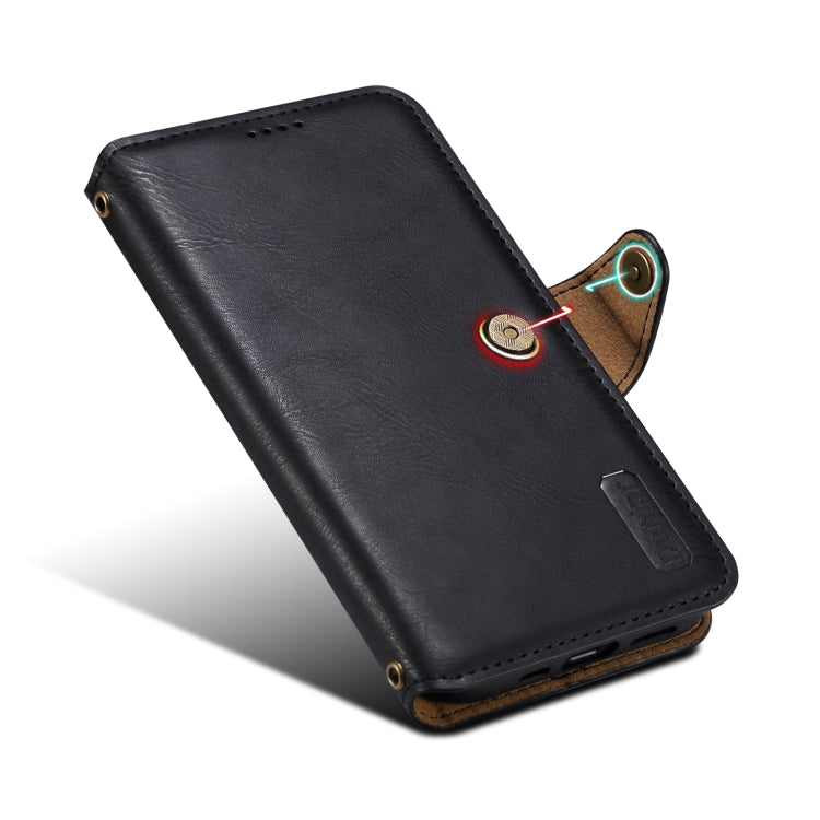 For iPhone XR Denior Cowhide Texture Wallet Style Leather Phone Case(Black) - HoMEdemic™ 
