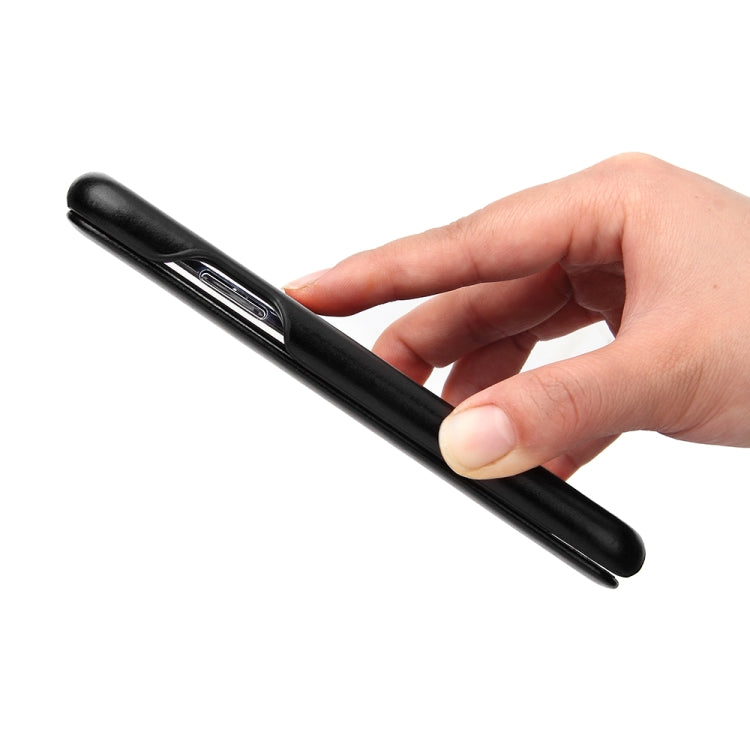 For iPhone XR Fierre Shann Business Magnetic Horizontal Flip Genuine Leather Case(Black) - HoMEdemic™ 