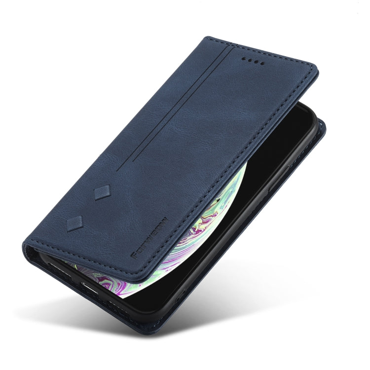 For iPhone XR Forwenw F2 Series Magnetic Horizontal Flip Leather Case with Holder & Card Slots & Wallet(Blue) - HoMEdemic™ 