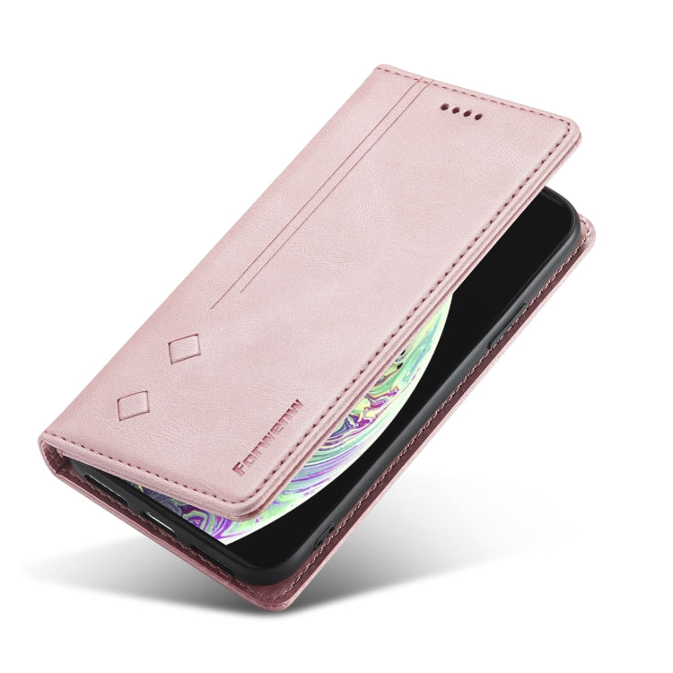For iPhone XR Forwenw F2 Series Magnetic Horizontal Flip Leather Case with Holder & Card Slots & Wallet(Rose Gold) - HoMEdemic™ 