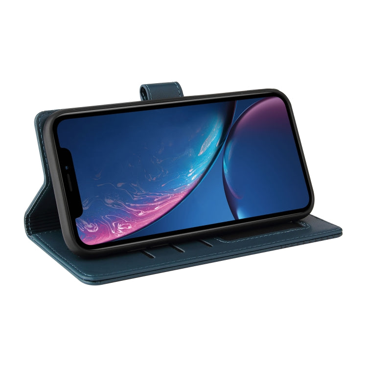 For iPhone XR GQUTROBE Skin Feel Magnetic Leather Phone Case(Blue) - HoMEdemic™ 