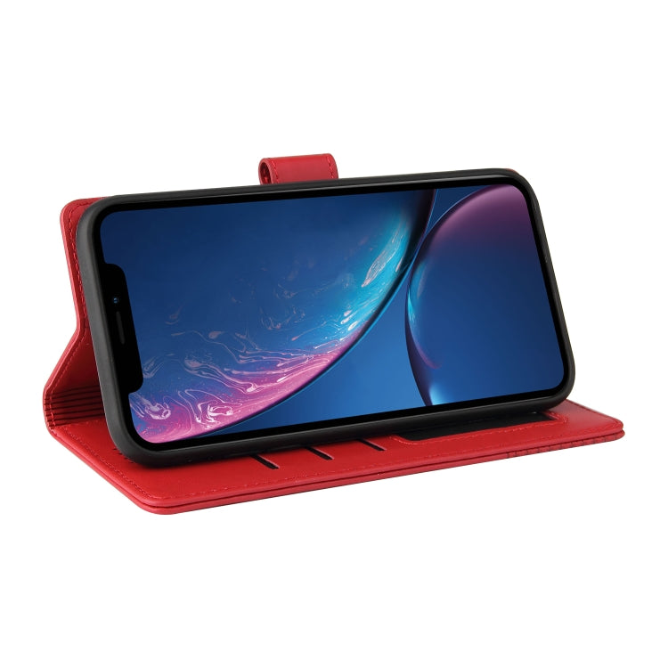 For iPhone XR GQUTROBE Skin Feel Magnetic Leather Phone Case(Red) - HoMEdemic™ 