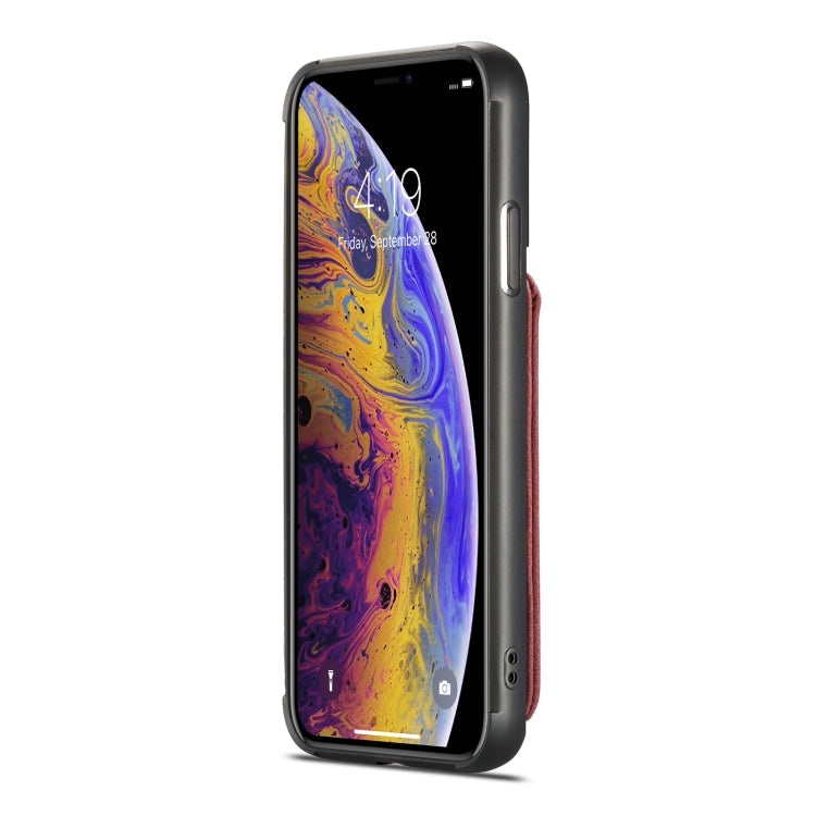 For iPhone XR JEEHOOD RFID Blocking Anti-Theft Wallet Phone Case(Red) - HoMEdemic™ 