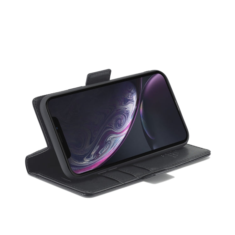 For iPhone XR LC.IMEEKE Magnetic Buckle PU + TPU Horizontal Flip Leather Case with Holder & Card Slots & Wallet(Black) - HoMEdemic™ 