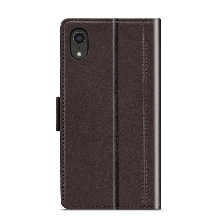 For iPhone XR LC.IMEEKE Magnetic Buckle PU + TPU Horizontal Flip Leather Case with Holder & Card Slots & Wallet(Coffee) - HoMEdemic™ 