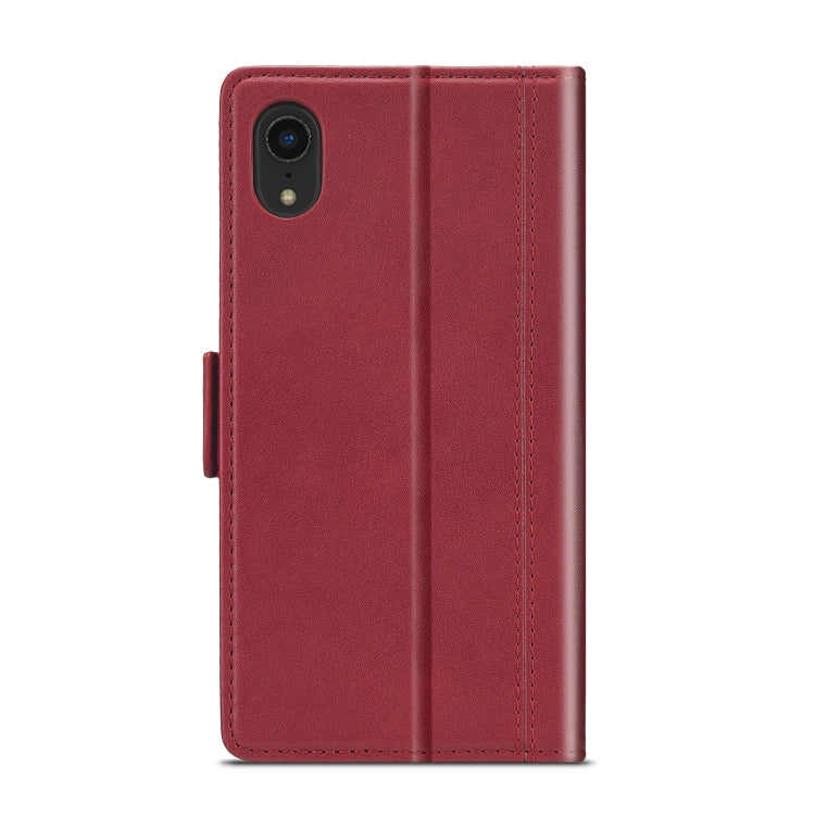 For iPhone XR LC.IMEEKE Magnetic Buckle PU + TPU Horizontal Flip Leather Case with Holder & Card Slots & Wallet(Red) - HoMEdemic™ 