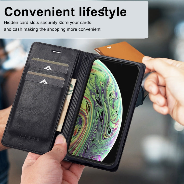 For iPhone XR LC.IMEEKE RFID Anti-theft Leather Phone Case(Black) - HoMEdemic™ 