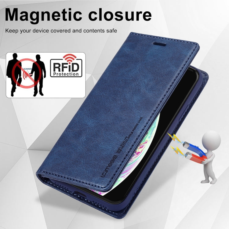 For iPhone XR LC.IMEEKE RFID Anti-theft Leather Phone Case(Blue) - HoMEdemic™ 