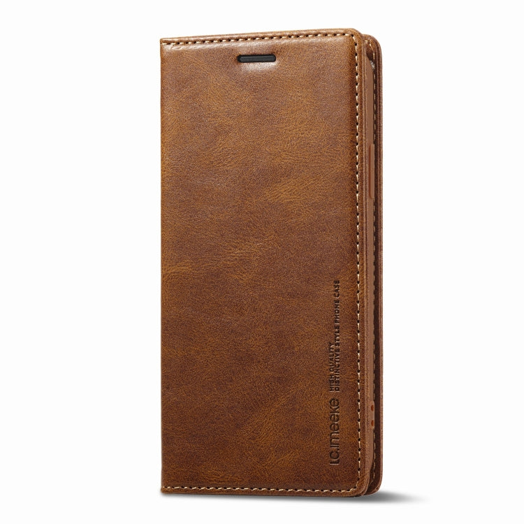 For iPhone XR LC.IMEEKE RFID Anti-theft Leather Phone Case(Brown) - HoMEdemic™ 