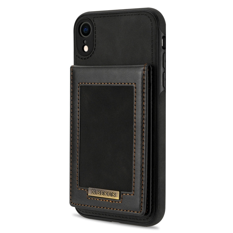 For iPhone XR N.BEKUS Vertical Flip Card Slot RFID Phone Case(Black) - HoMEdemic™ 