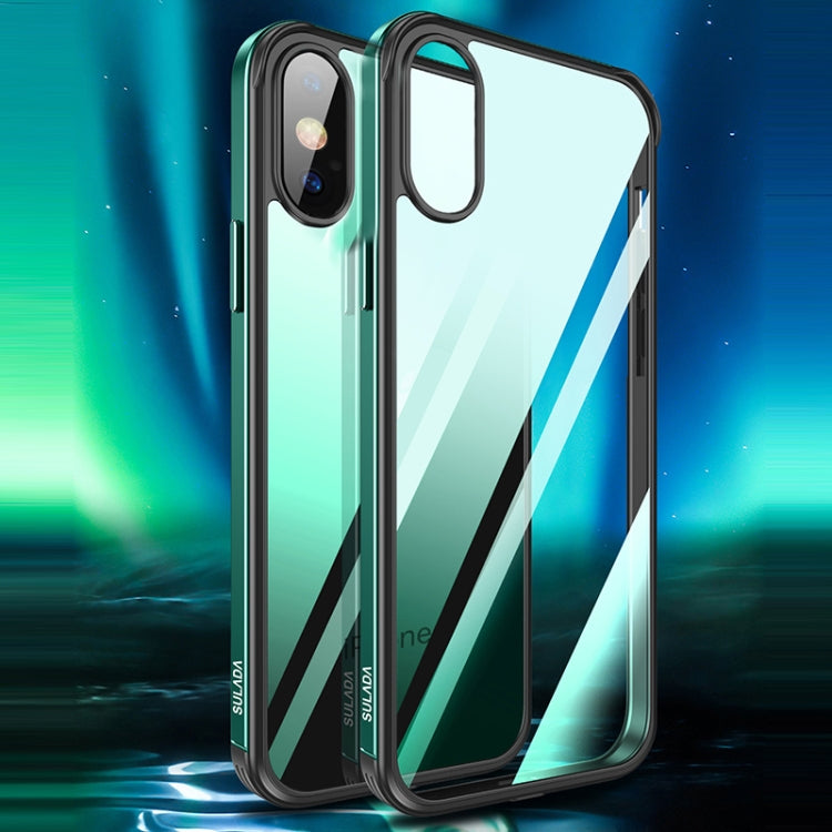 For iPhone XR SULADA Shockproof Aviation Aluminum Metal Frame + Nano Glass + TPU Protective Case(Dark Night Green) - HoMEdemic™ 