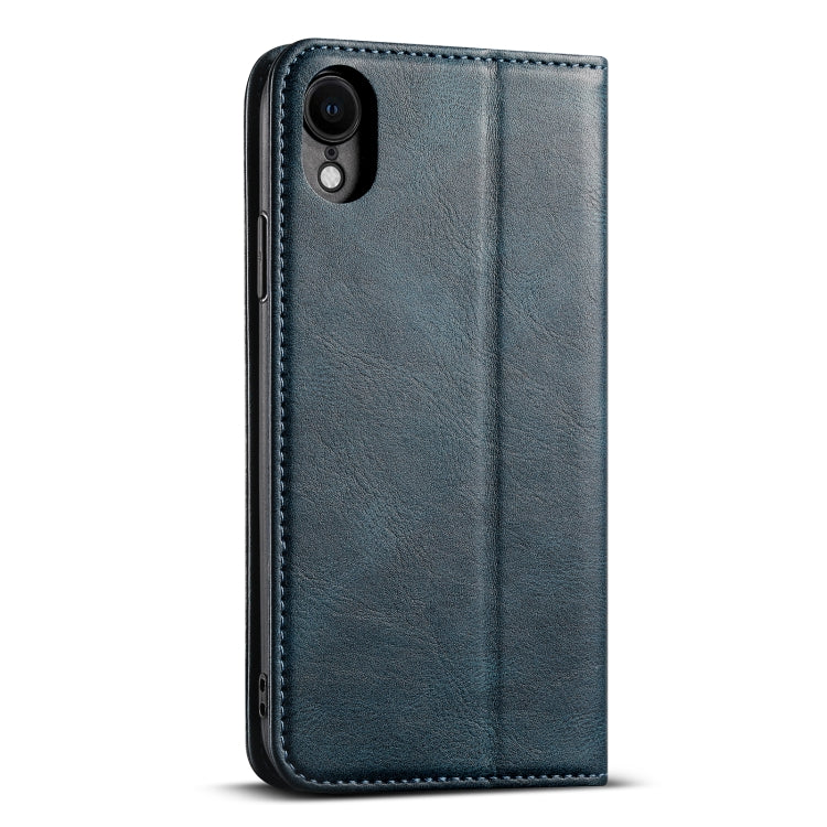 For iPhone XR Suteni J02 Oil Wax Wallet Leather Phone Case(Blue) - HoMEdemic™ 