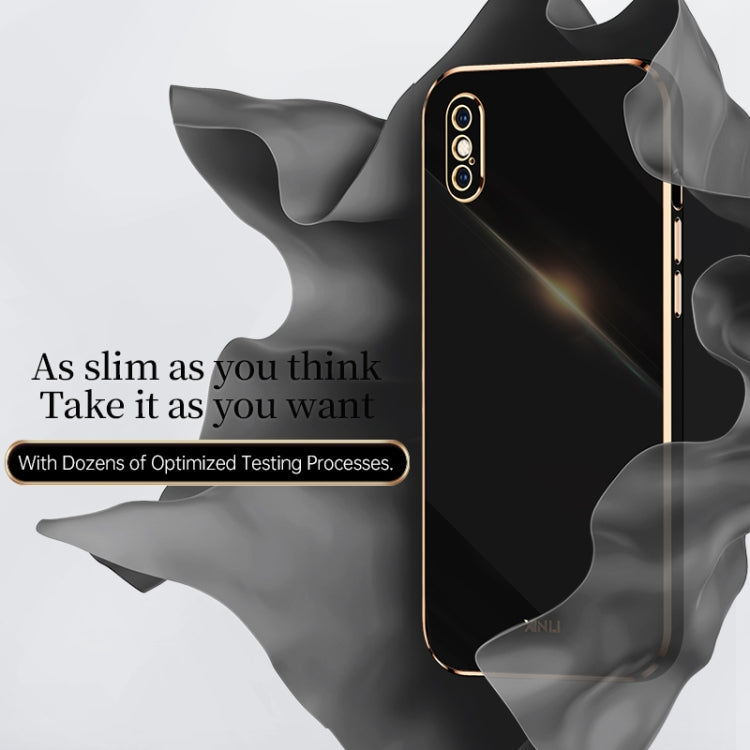 For iPhone XR XINLI Straight Edge 6D Electroplate TPU Phone Case(Pink) - HoMEdemic™ 