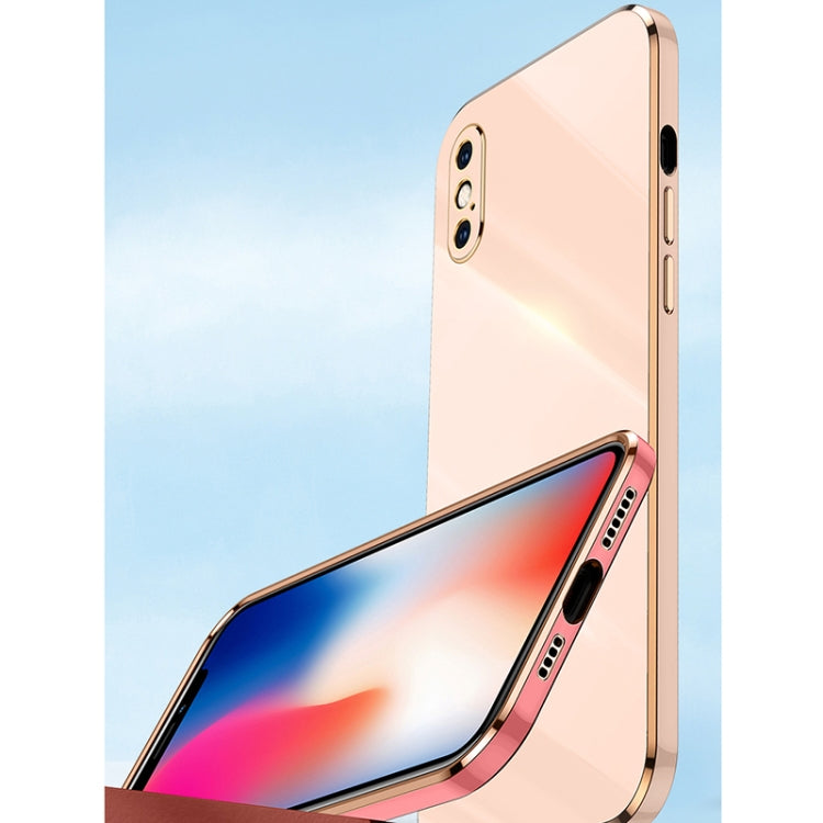 For iPhone XR XINLI Straight Edge 6D Electroplate TPU Phone Case(Pink) - HoMEdemic™ 