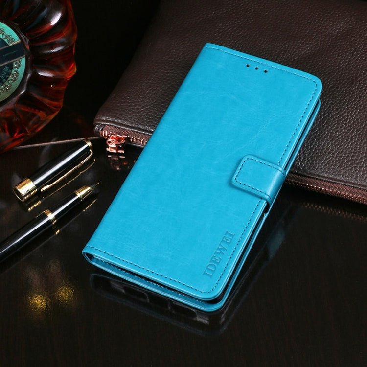 For iPhone XR idewei Crazy Horse Texture Horizontal Flip Leather Case with Holder & Card Slots & Wallet(Sky Blue) - HoMEdemic™ 
