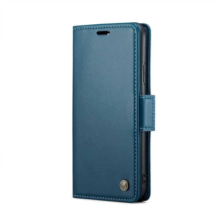For iPhone XS CaseMe 023 Butterfly Buckle Litchi Texture RFID Anti-theft Leather Phone Case(Blue) - HoMEdemic™ 