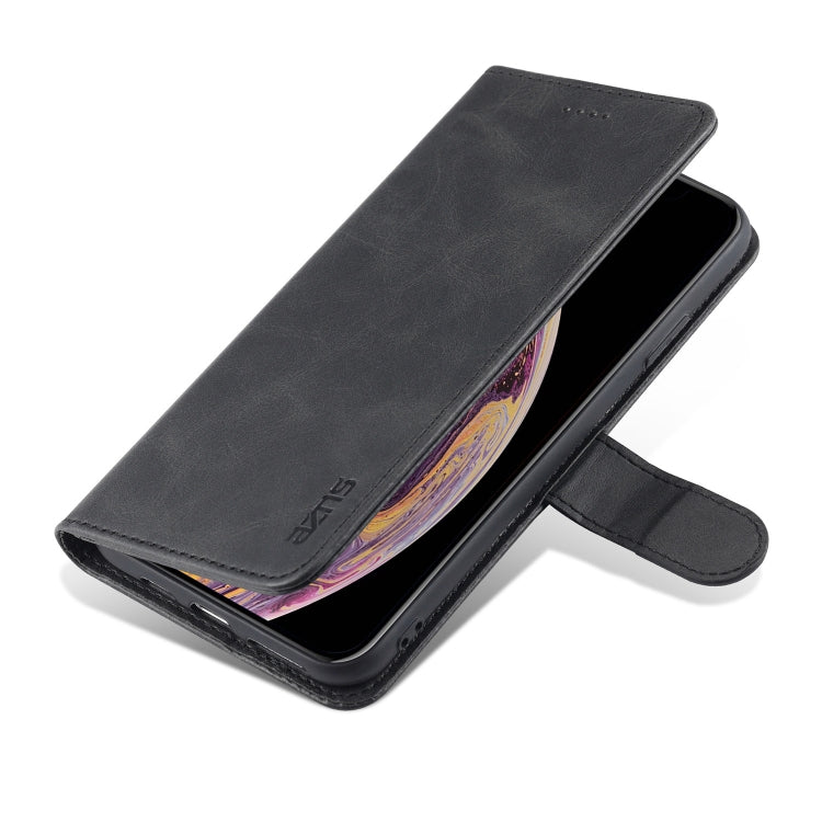 For iPhone XS Max AZNS Skin Feel Calf Texture Horizontal Flip Leather Case with Card Slots & Holder & Wallet(Black) - HoMEdemic™ 