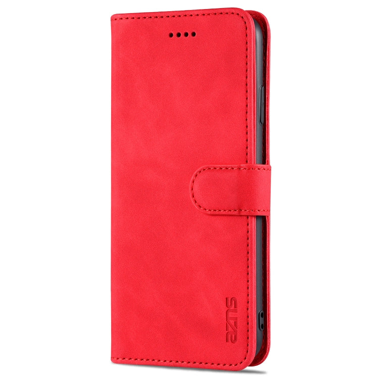 For iPhone XS Max AZNS Skin Feel Calf Texture Horizontal Flip Leather Case with Card Slots & Holder & Wallet(Red) - HoMEdemic™ 