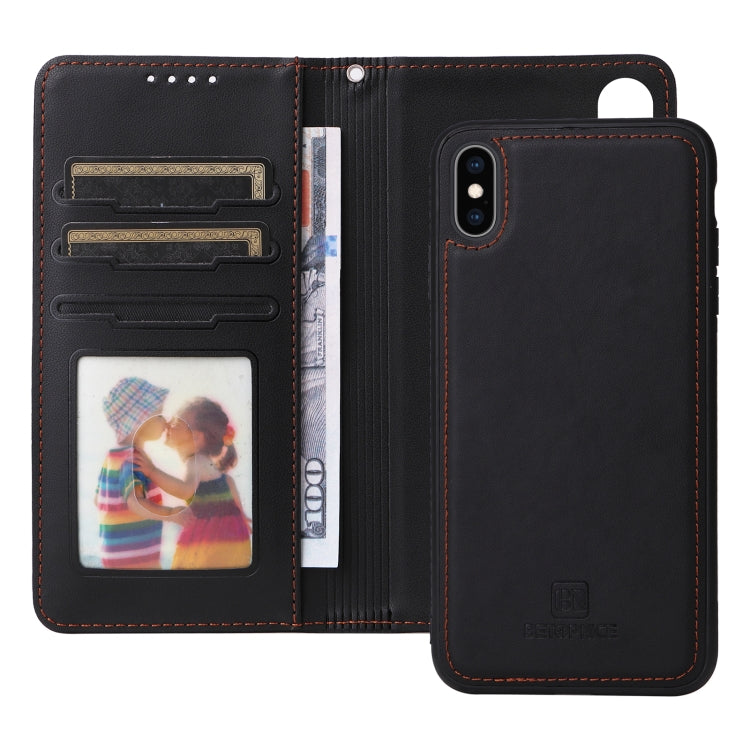 For iPhone XS Max BETOPNICE BN-005 2 in 1 Detachable Imitate Genuine Leather Phone Case(Black) - HoMEdemic™ 