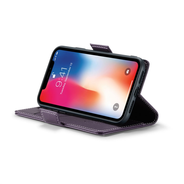 For iPhone XS Max CaseMe 023 Butterfly Buckle Litchi Texture RFID Anti-theft Leather Phone Case(Pearly Purple) - HoMEdemic™ 