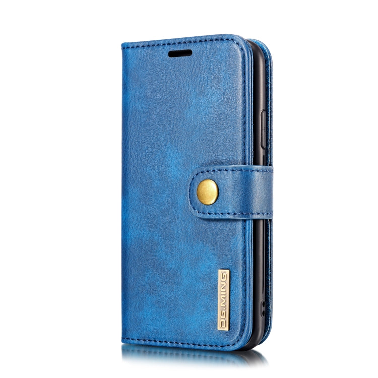 For iPhone XS Max DG.MING Crazy Horse Texture Flip Detachable Magnetic Leather Case with Holder & Card Slots & Wallet (Blue) - HoMEdemic™ 