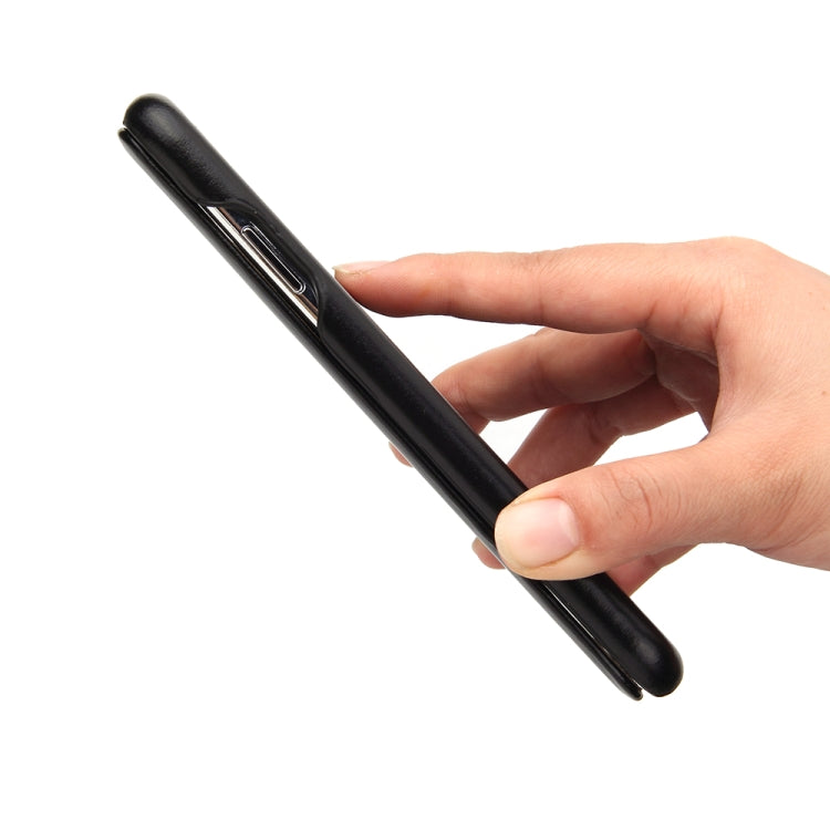 For iPhone XS Max Fierre Shann Business Magnetic Horizontal Flip Genuine Leather Case(Black) - HoMEdemic™ 