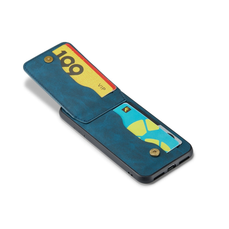 For iPhone XS Max Fierre Shann Crazy Horse Card Holder Back Cover PU Phone Case(Blue) - HoMEdemic™ 