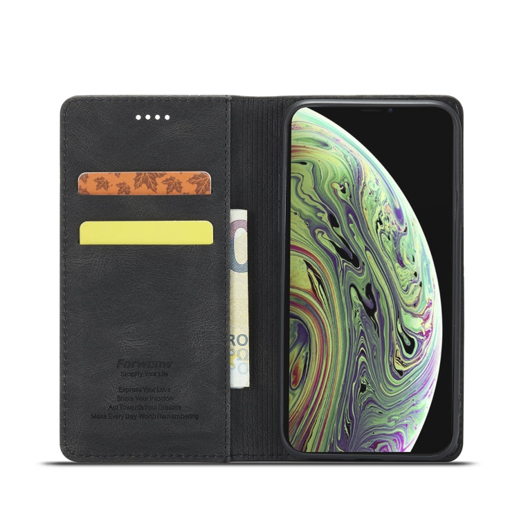 For iPhone XS Max Forwenw F2 Series Magnetic Horizontal Flip Leather Case with Holder & Card Slots & Wallet(Black) - HoMEdemic™ 