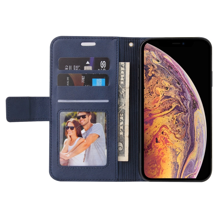 For iPhone XS Max GQUTROBE Right Angle Leather Phone Case(Blue) - HoMEdemic™ 