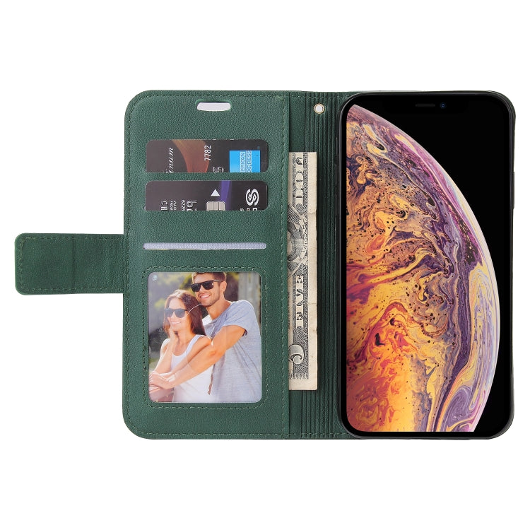 For iPhone XS Max GQUTROBE Right Angle Leather Phone Case(Green) - HoMEdemic™ 