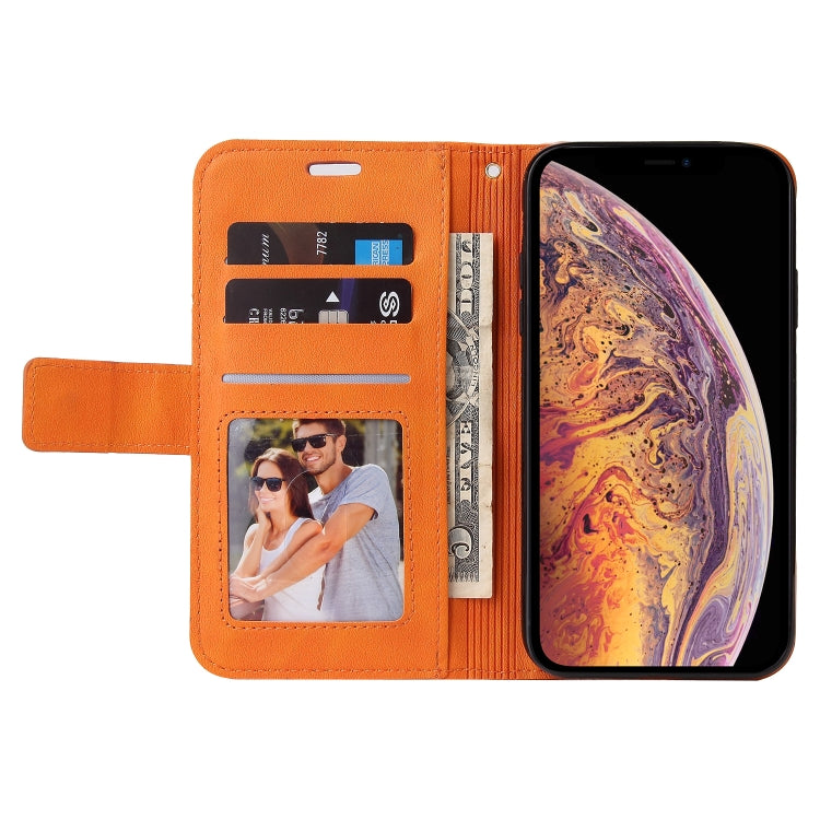 For iPhone XS Max GQUTROBE Right Angle Leather Phone Case(Orange) - HoMEdemic™ 