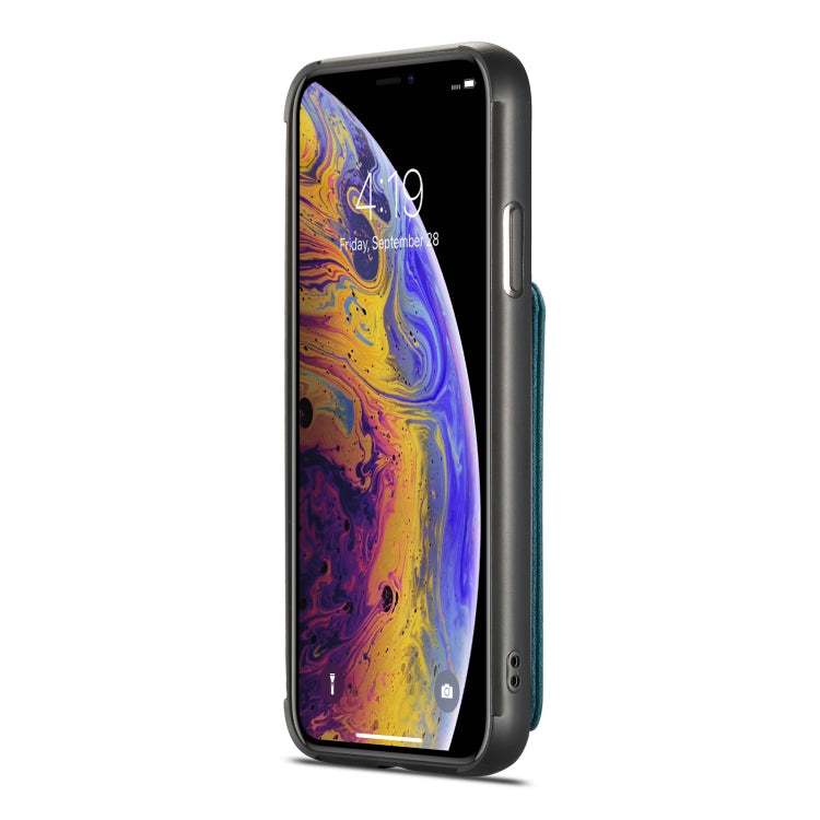 For iPhone XS Max JEEHOOD RFID Blocking Anti-Theft Wallet Phone Case(Blue) - HoMEdemic™ 