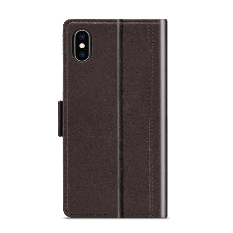 For iPhone XS Max LC.IMEEKE Magnetic Buckle PU + TPU Horizontal Flip Leather Case with Holder & Card Slots & Wallet(Coffee) - HoMEdemic™ 