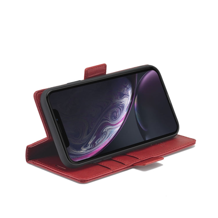 For iPhone XS Max LC.IMEEKE Magnetic Buckle PU + TPU Horizontal Flip Leather Case with Holder & Card Slots & Wallet(Red) - HoMEdemic™ 